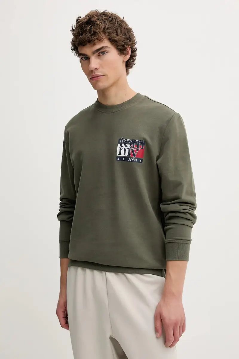 felpa in cotone uomo colore verde DM0DM22093