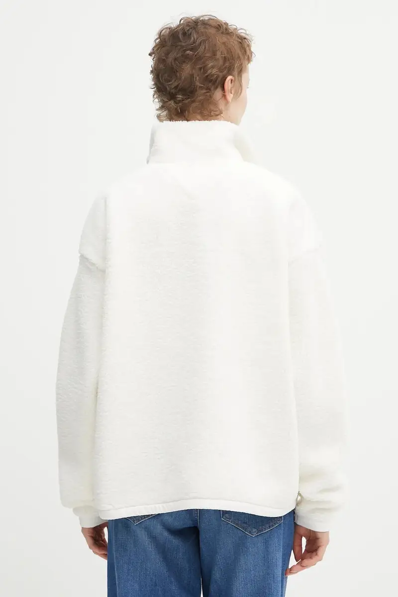 felpa in pile donna colore beige DW0DW21596 miniatura 3