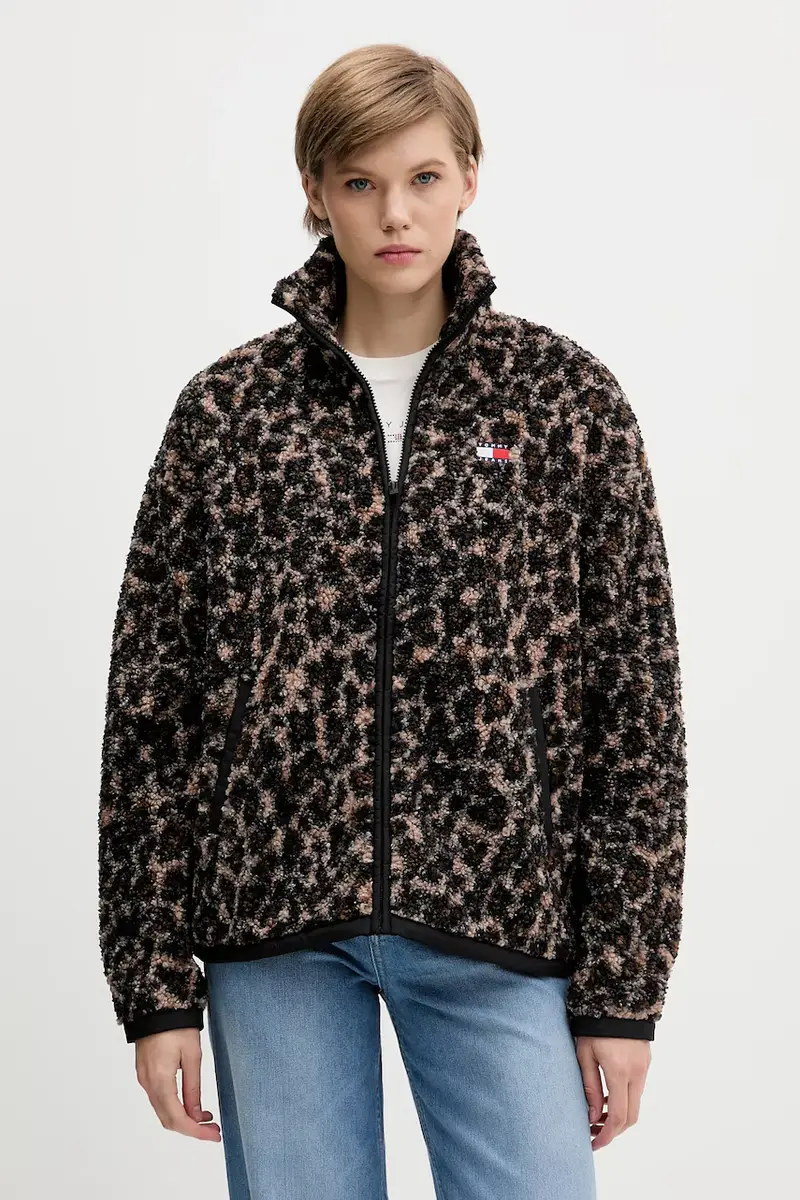 felpa in pile donna colore marrone DW0DW21596