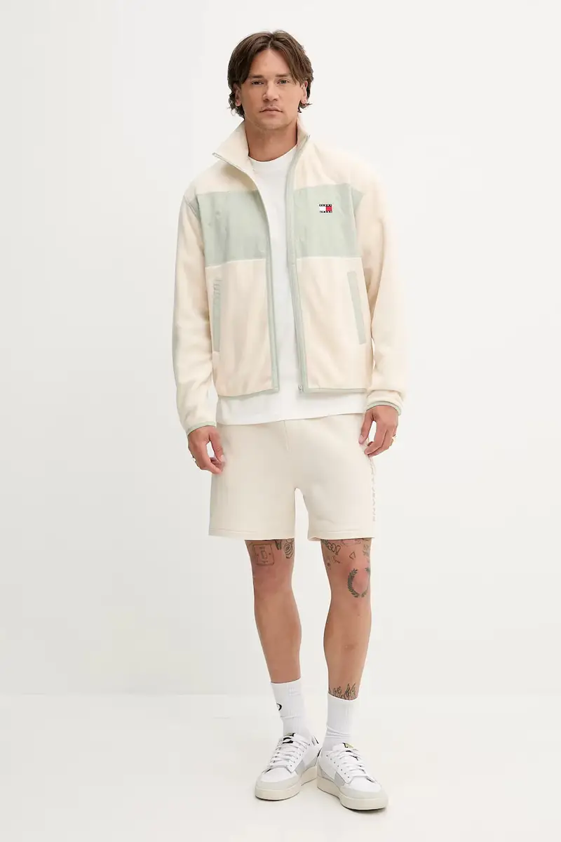 felpa in pile uomo colore beige con applicazione DM0DM21906 miniatura 2