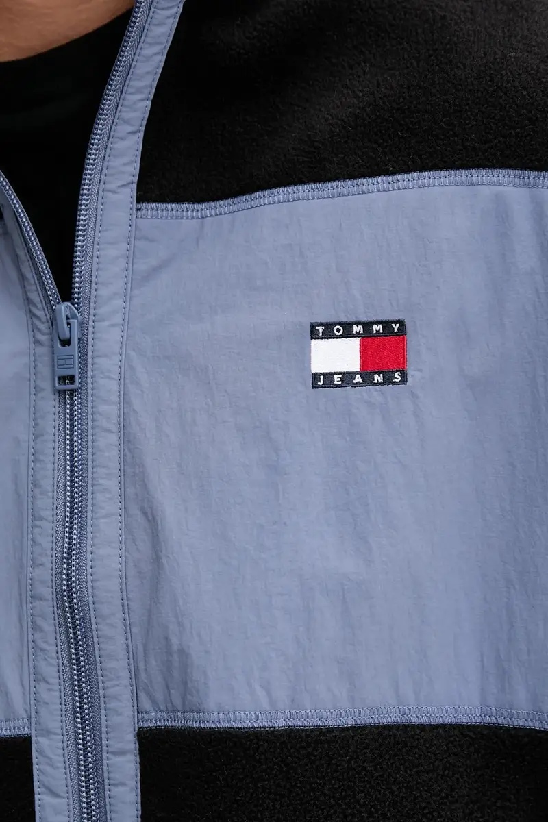 felpa in pile uomo colore blu con applicazione DM0DM21906 miniatura 5