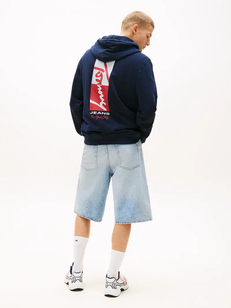 Felpa marino / azzurro / rosso / bianco miniatura 3