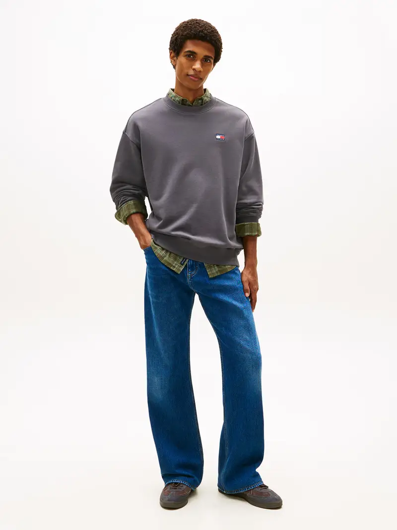 Felpa navy / grigio scuro / rosso / bianco miniatura 3