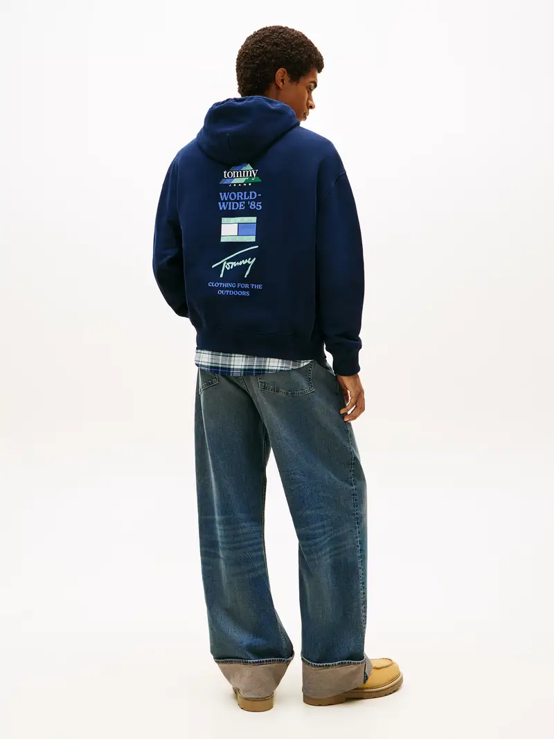 Felpa navy / menta / bianco miniatura 3