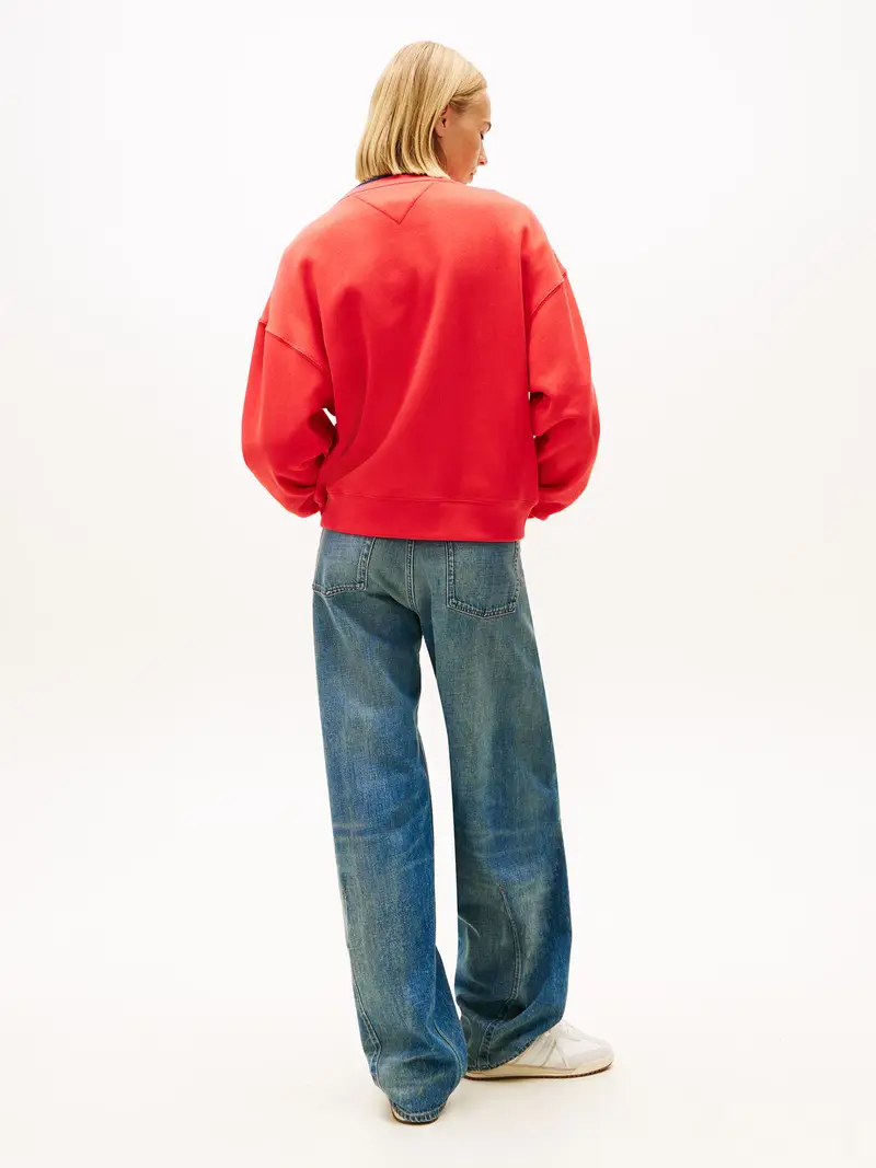 Felpa rosso / nero / bianco miniatura 3