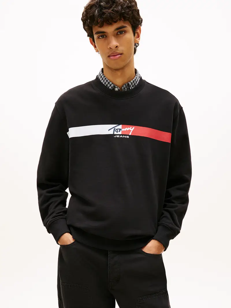 Felpa rosso / nero / bianco miniatura 2