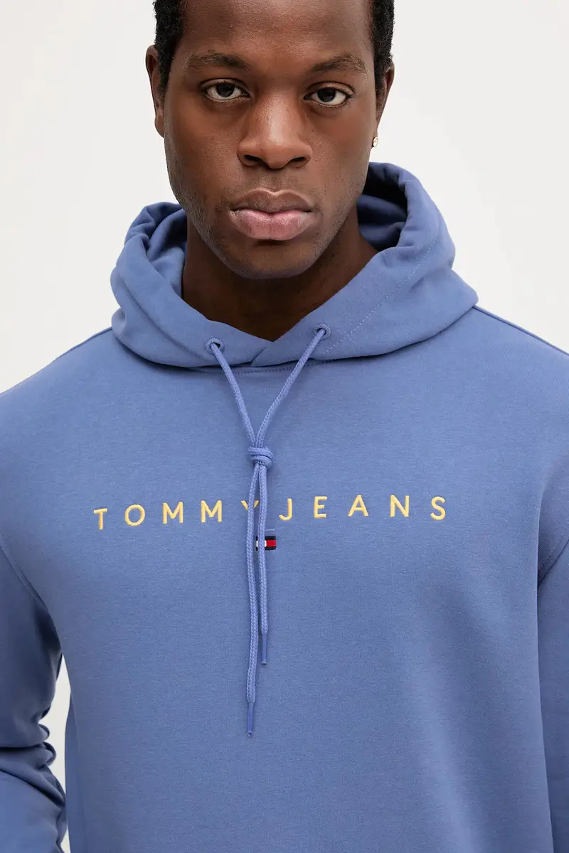 felpa uomo colore beige con cappuccio DM0DM20746 Blu miniatura 3