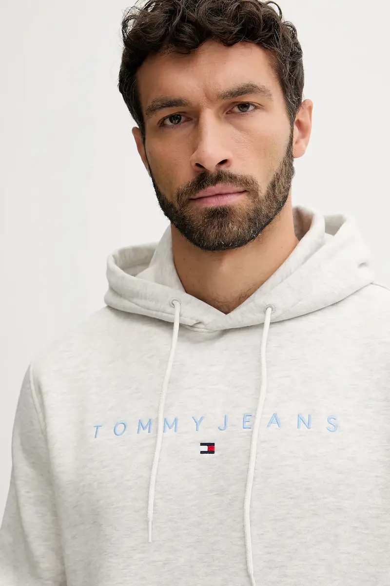 felpa uomo colore beige con cappuccio DM0DM20746 Grigio miniatura 3