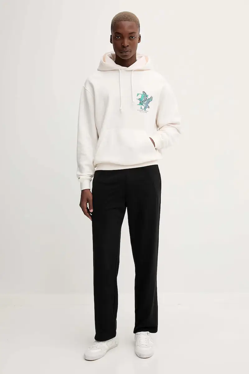 felpa uomo colore beige con cappuccio DM0DM22088 miniatura 2