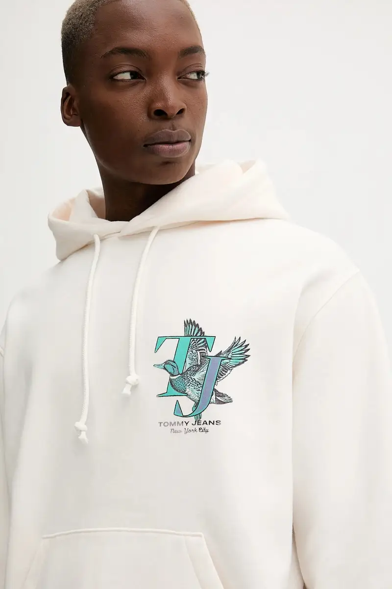 felpa uomo colore beige con cappuccio DM0DM22088 miniatura 4