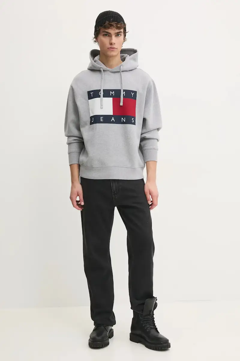 felpa uomo colore grigio con cappuccio DM0DM21174 miniatura 2