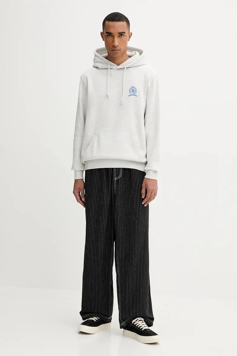 felpa uomo colore grigio con cappuccio DM0DM22085 miniatura 2