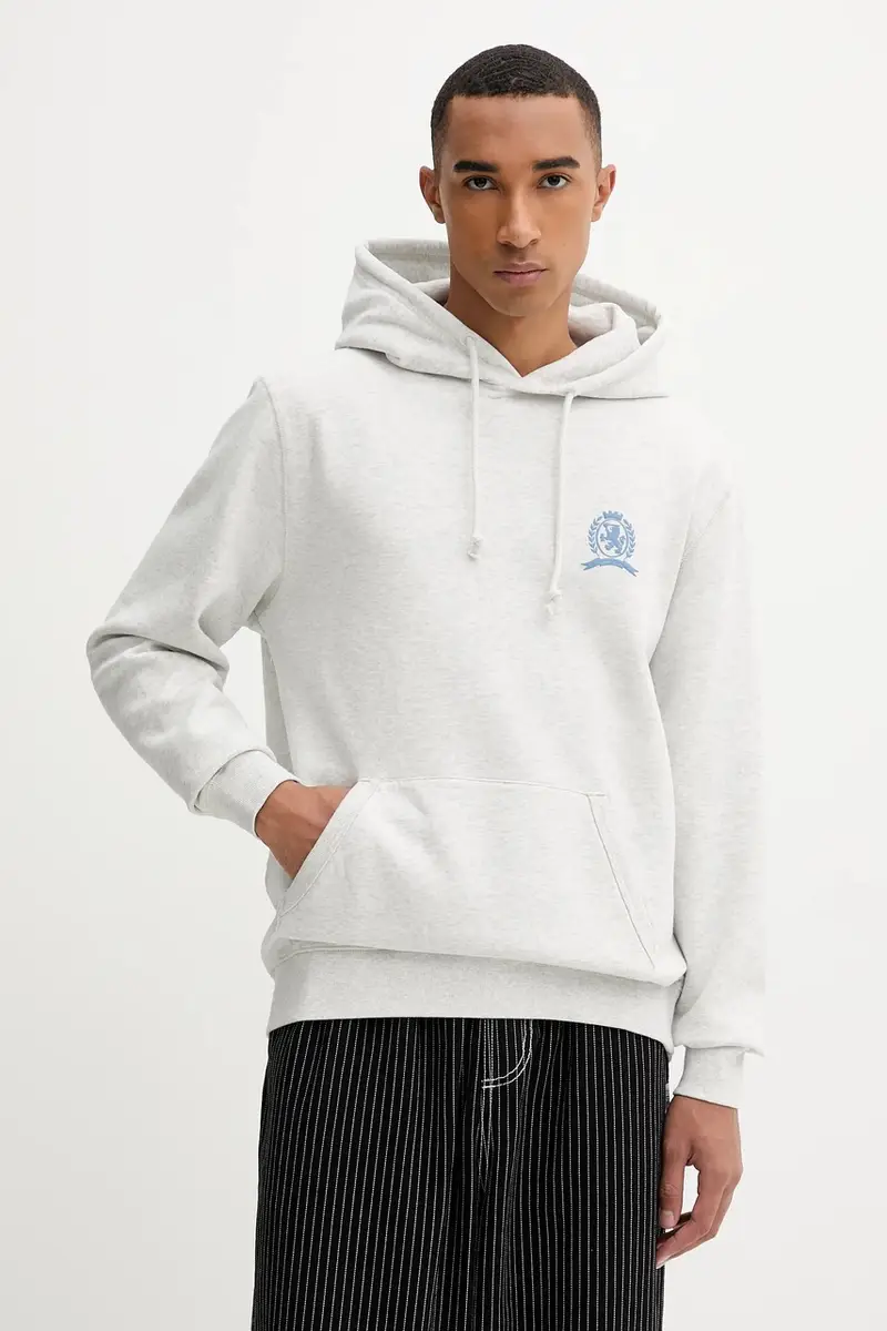 felpa uomo colore grigio con cappuccio DM0DM22085 miniatura 3