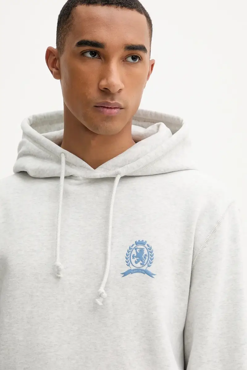 felpa uomo colore grigio con cappuccio DM0DM22085 miniatura 4