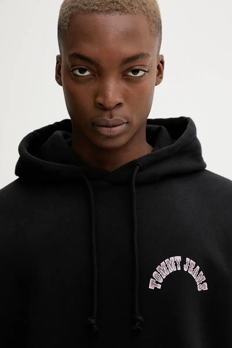 felpa uomo colore nero con cappuccio DM0DM22088 miniatura 4