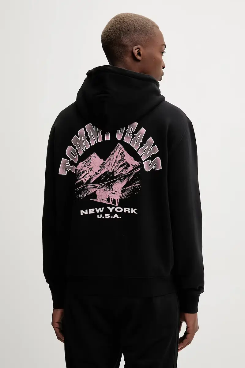 felpa uomo colore nero con cappuccio DM0DM22088