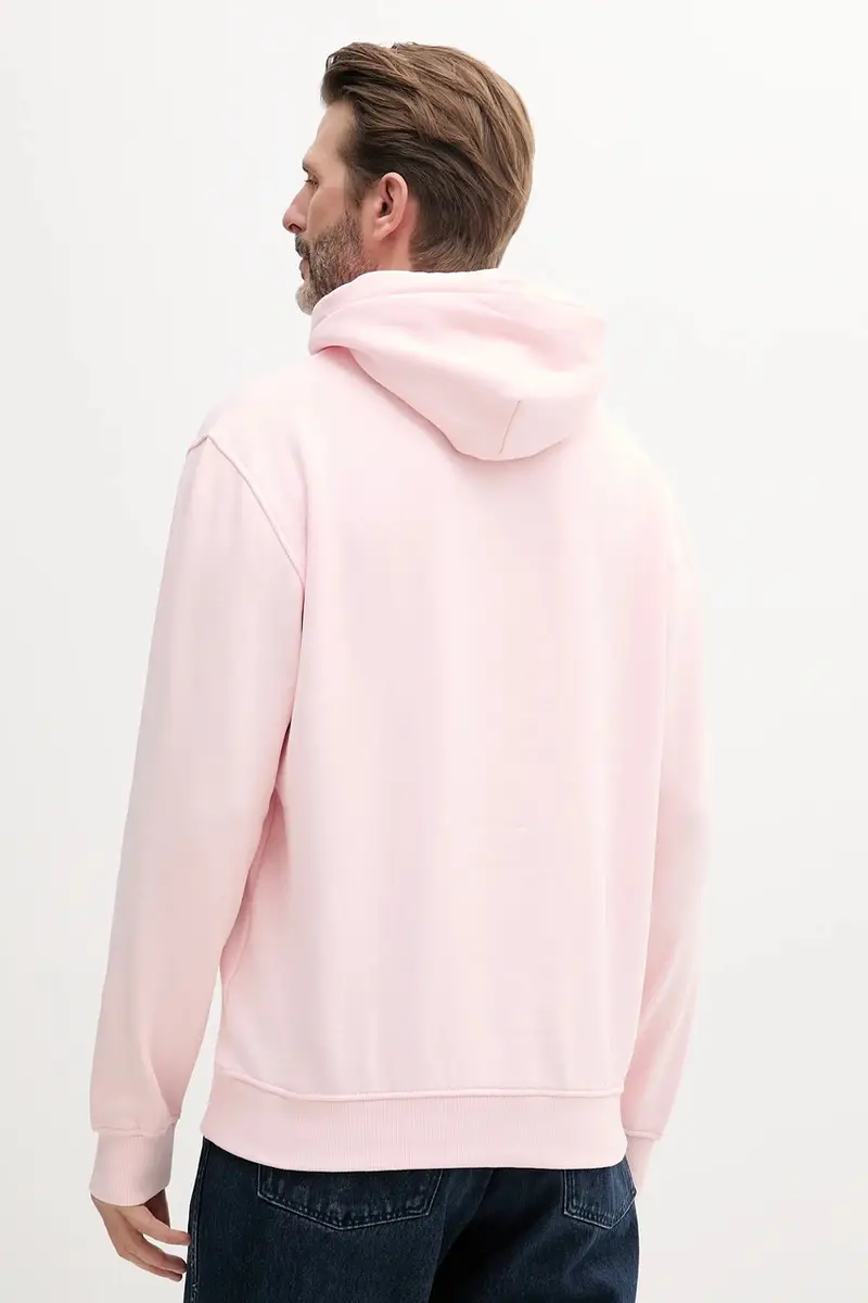 felpa uomo colore rosa con cappuccio DM0DM20746 miniatura 2