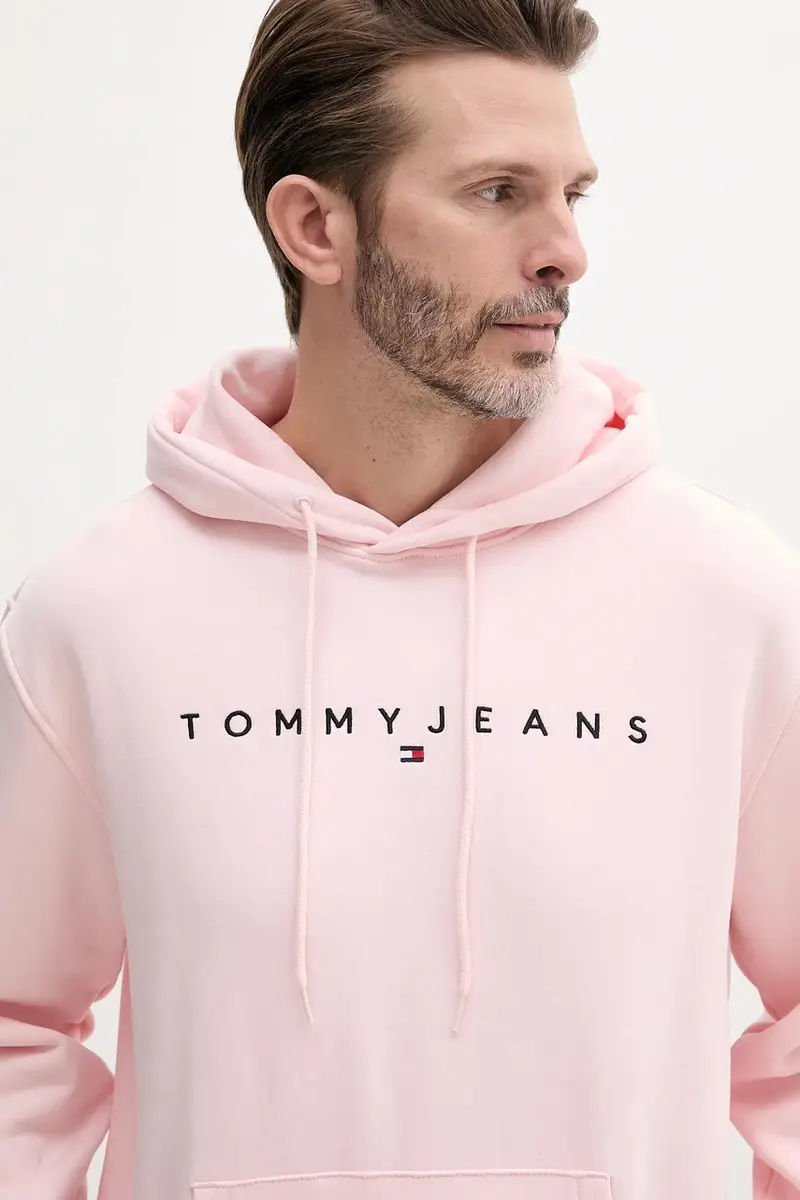 felpa uomo colore rosa con cappuccio DM0DM20746 miniatura 3