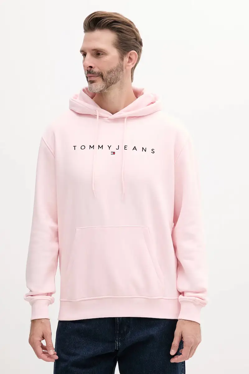 felpa uomo colore rosa con cappuccio DM0DM20746