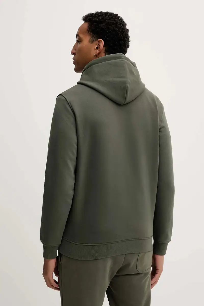 felpa uomo colore verde con cappuccio con applicazione DM0DM20738 miniatura 3