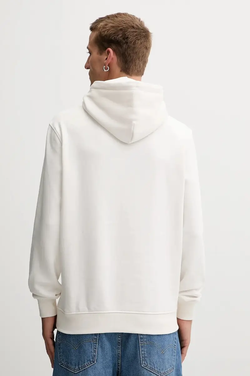 felpa uomo colore verde con cappuccio con applicazione DM0DM20738 Beige miniatura 3