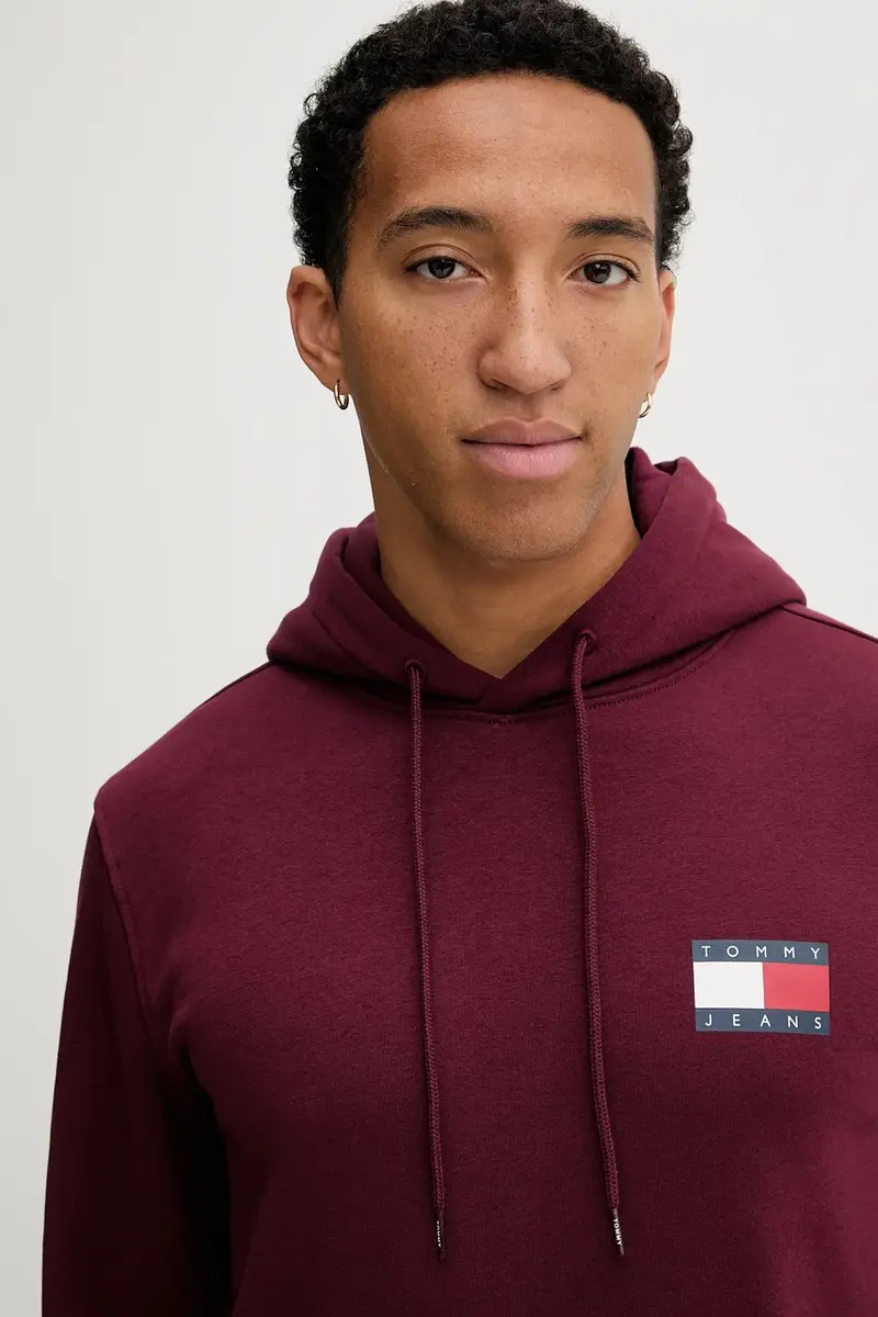 felpa uomo colore verde con cappuccio con applicazione DM0DM20738 Granata miniatura 4