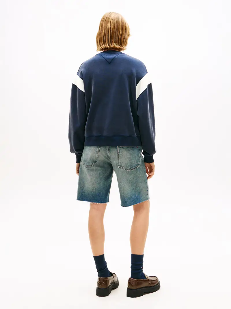 Felpa VARSITY blu / bianco miniatura 3