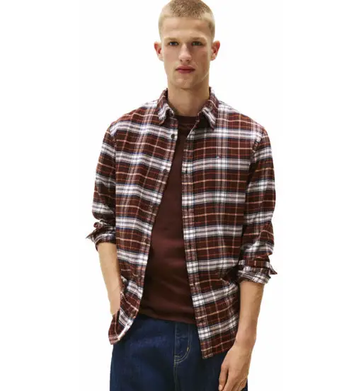 Flannel Check - camicia maniche lunghe - uomo Red
