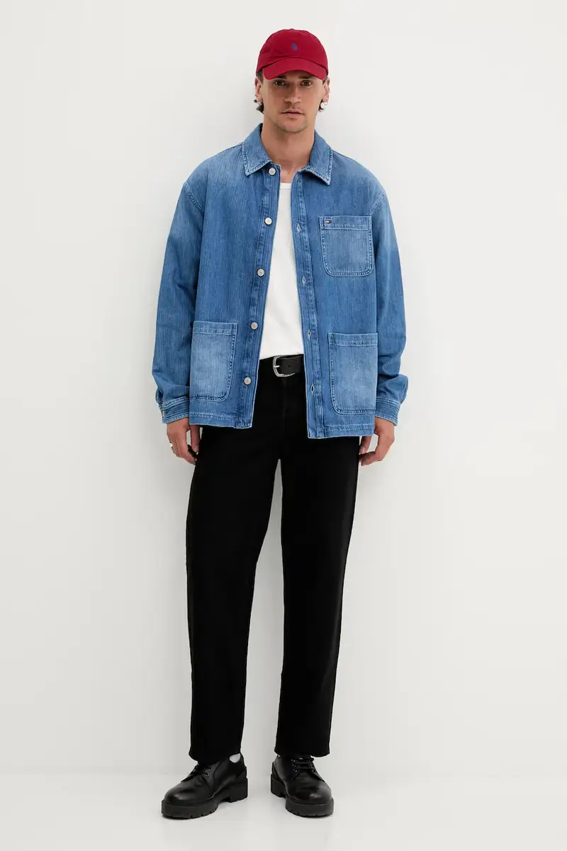 giacca camicia colore blu DM0DM21241 miniatura 2