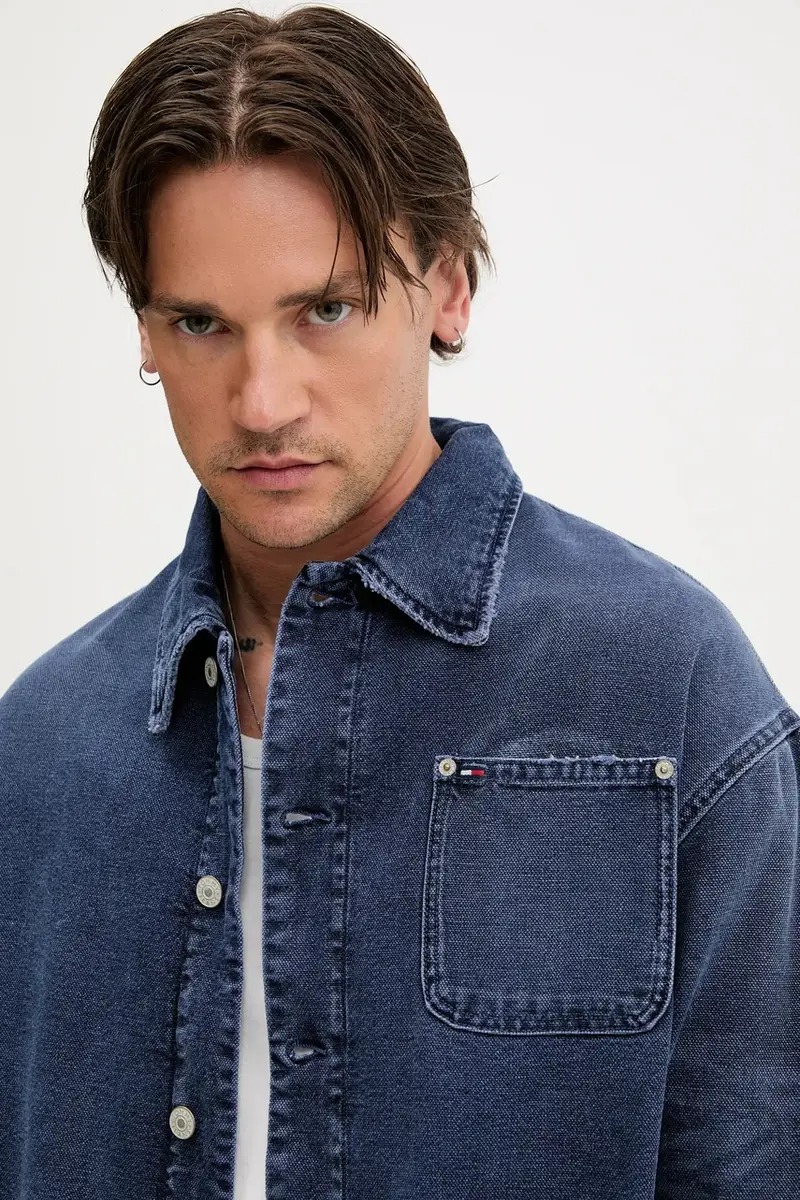 giacca camicia colore blu navy DM0DM21833 miniatura 4