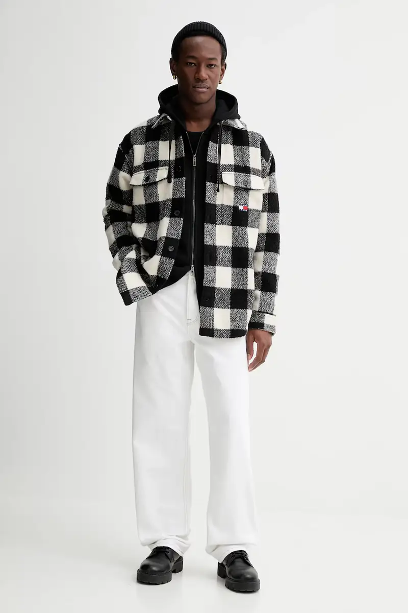 giacca camicia uomo colore nero DM0DM22013 miniatura 2