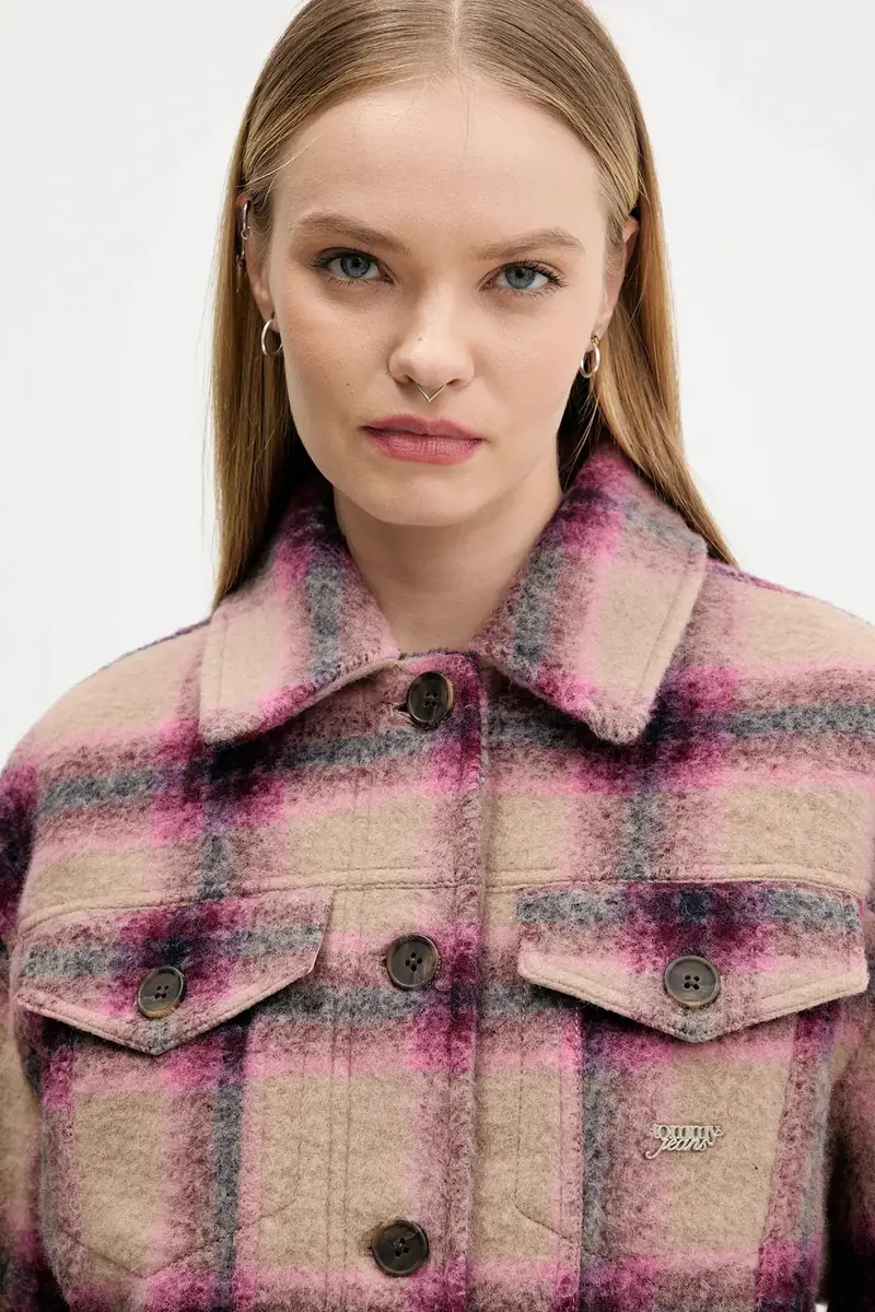 giacca con lana colore rosa DW0DW21662 miniatura 4