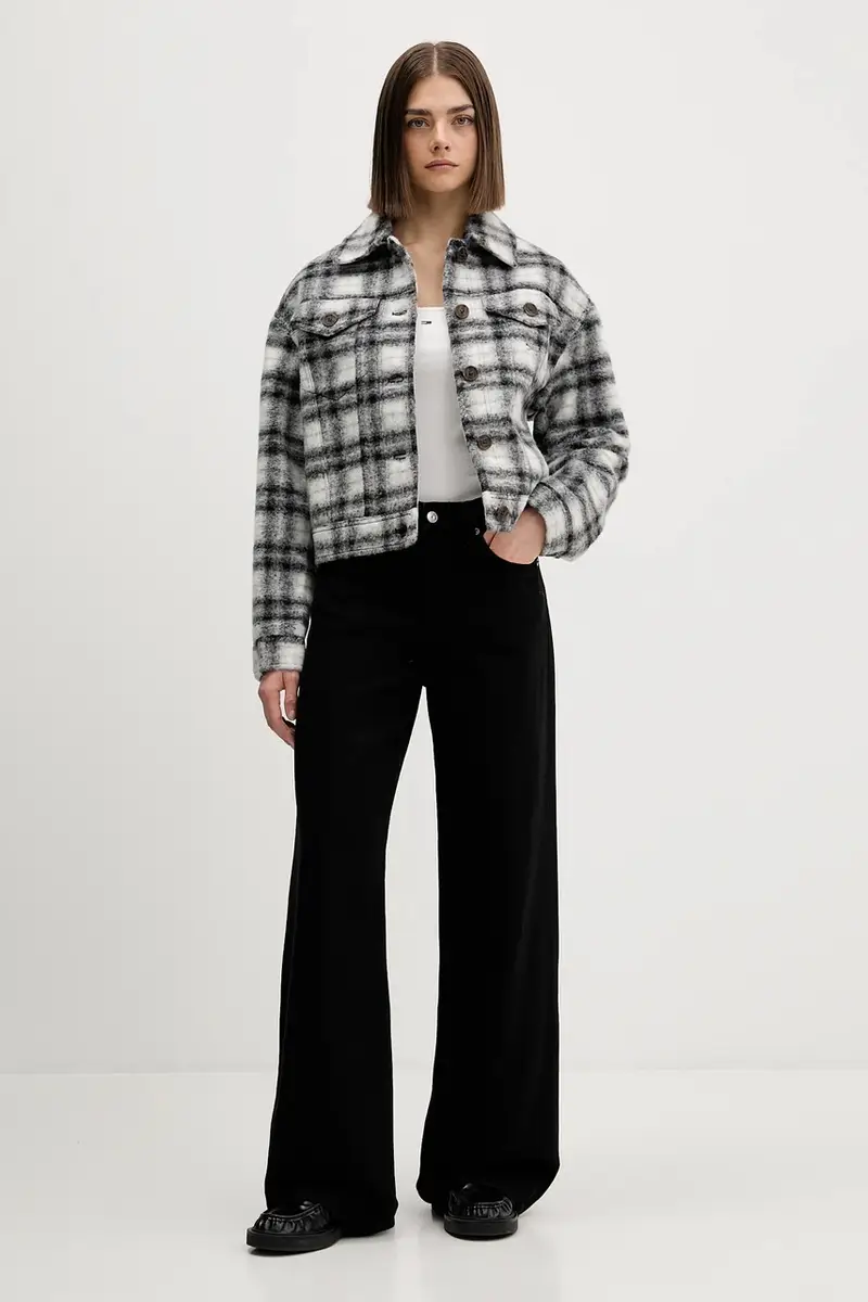 giacca con lana Nero miniatura 2