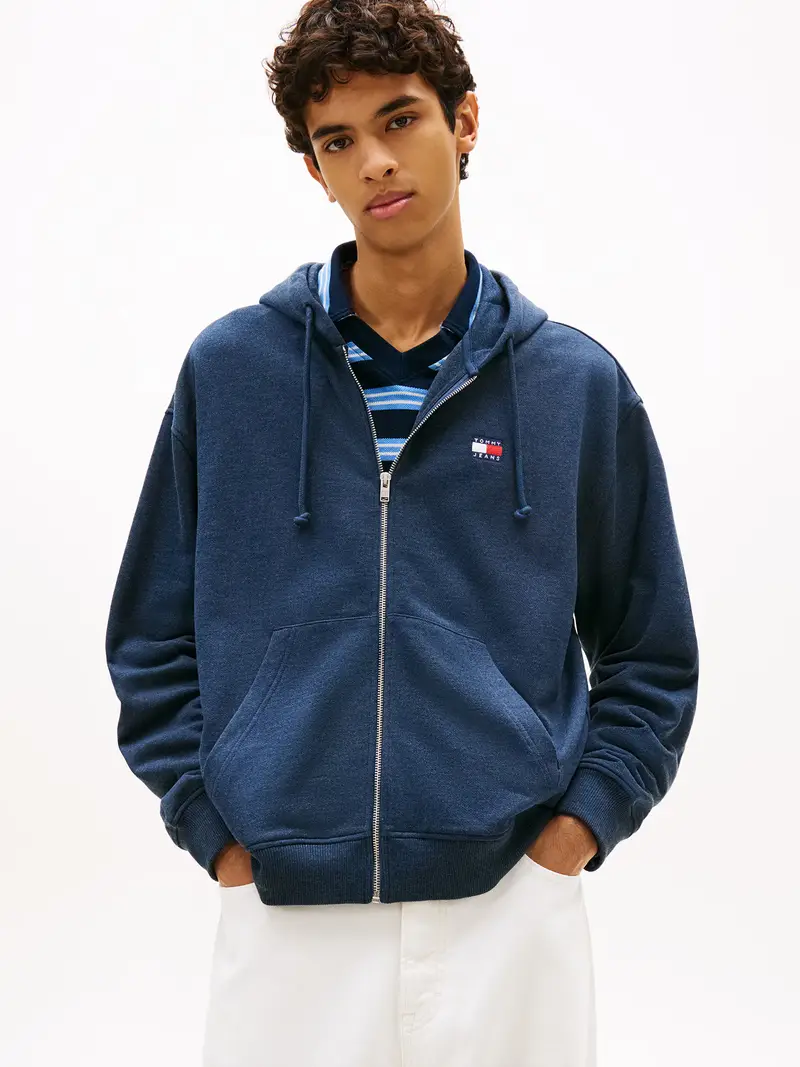 Giacca di felpa 90S marino / rosso / bianco miniatura 2