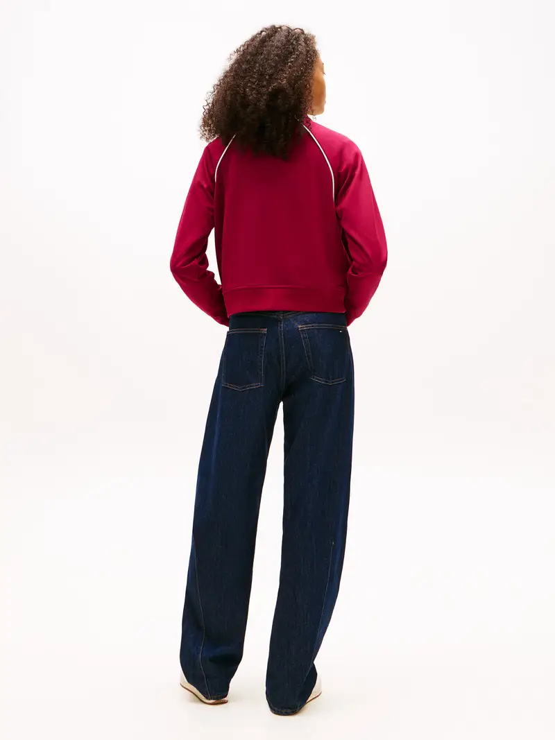 Giacca di felpa borgogna / nero / bianco miniatura 3