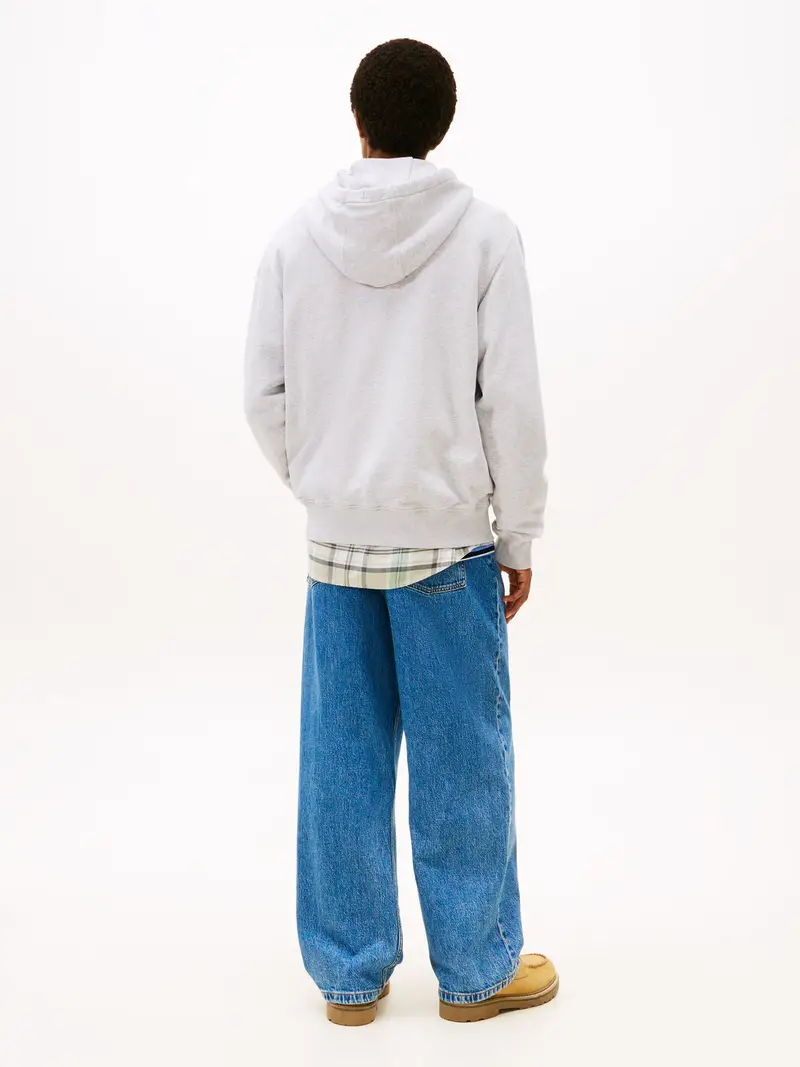 Giacca di felpa grigio chiaro miniatura 3