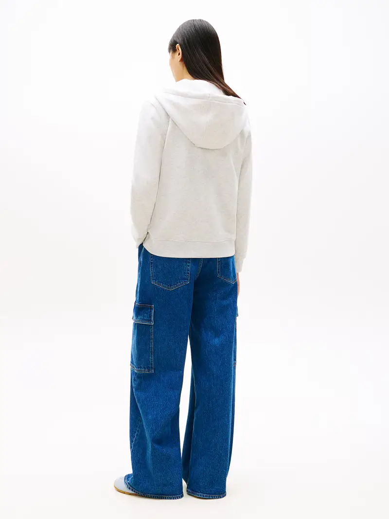 Giacca di felpa grigio chiaro miniatura 3