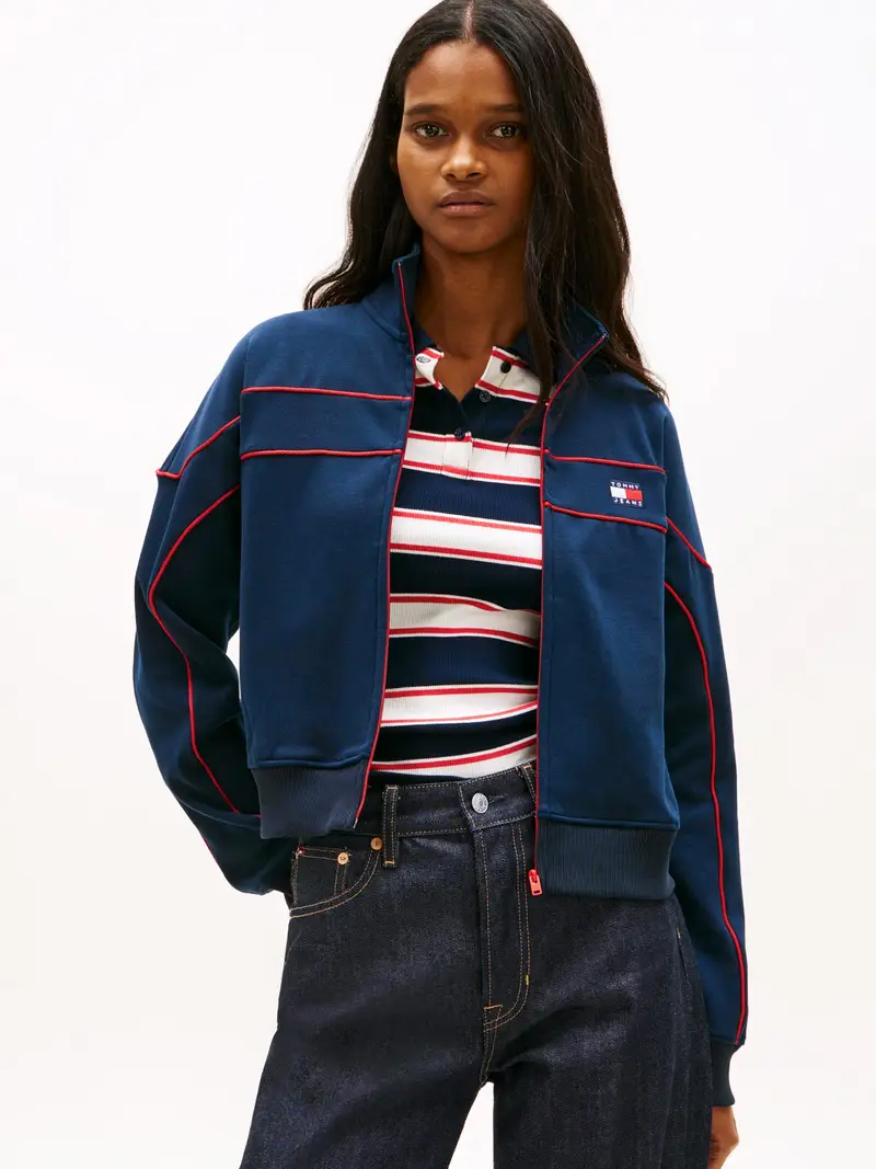 Giacca di felpa navy / rosso / bianco miniatura 2