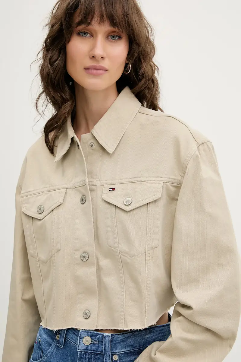 giacca di jeans colore beige DW0DW21431 miniatura 4