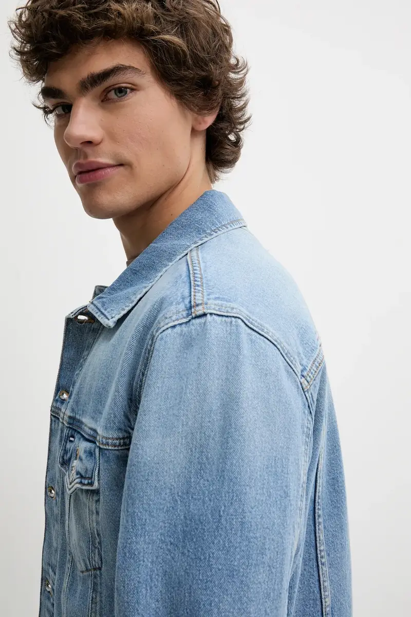 giacca di jeans colore blu DM0DM21916 miniatura 4