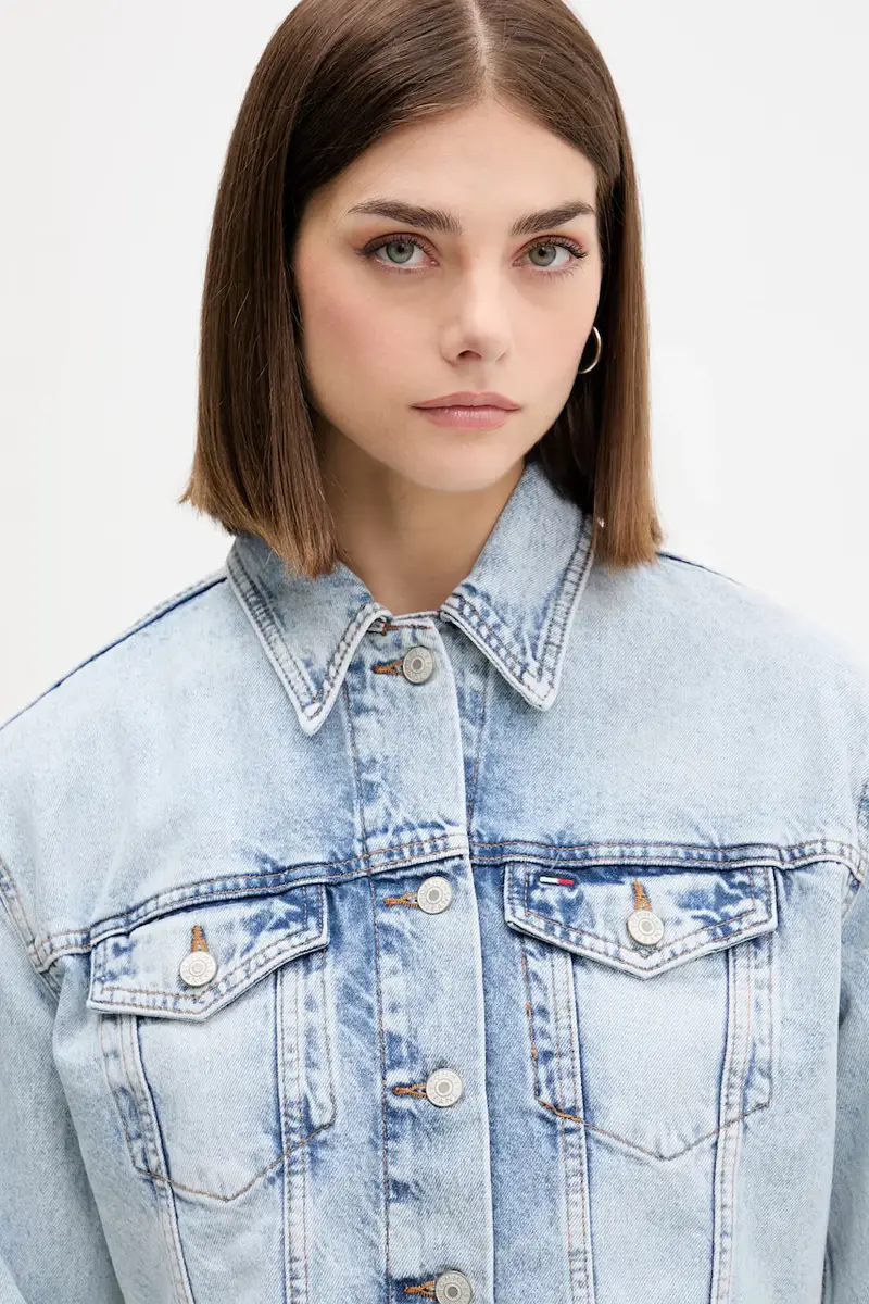 giacca di jeans colore blu DW0DW21063 miniatura 4