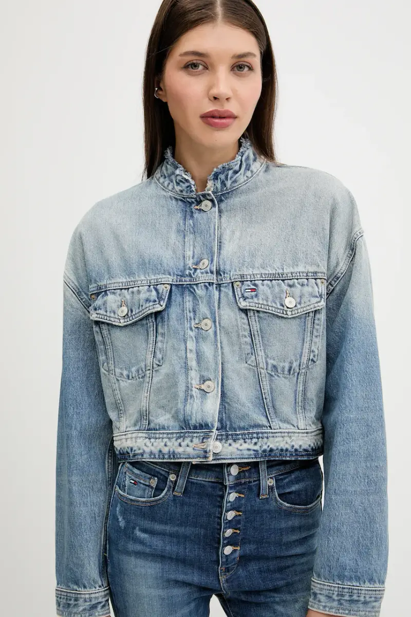 giacca di jeans colore blu DW0DW21195 miniatura 4