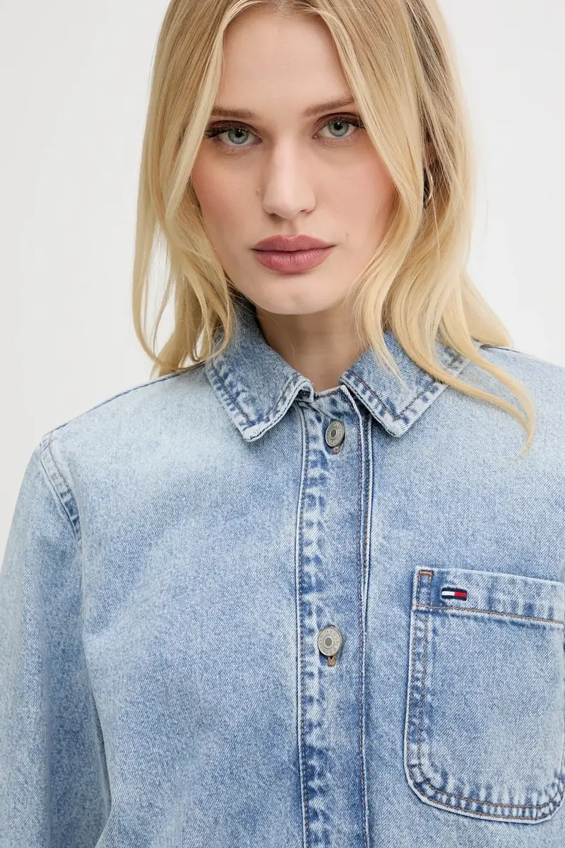 giacca di jeans colore blu DW0DW21411 miniatura 4