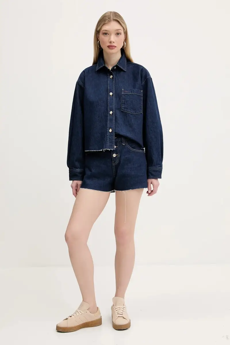 giacca di jeans colore blu navy DW0DW20567 miniatura 2