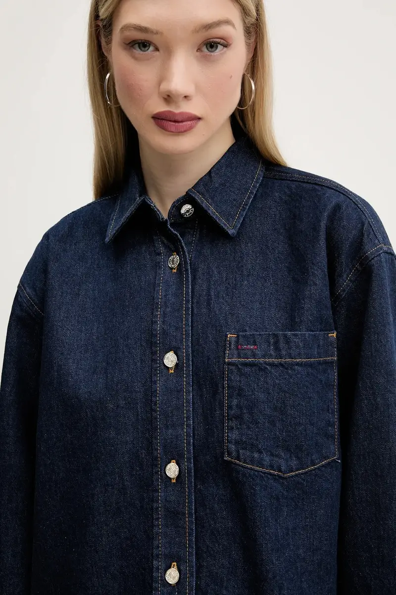 giacca di jeans colore blu navy DW0DW20567 miniatura 4