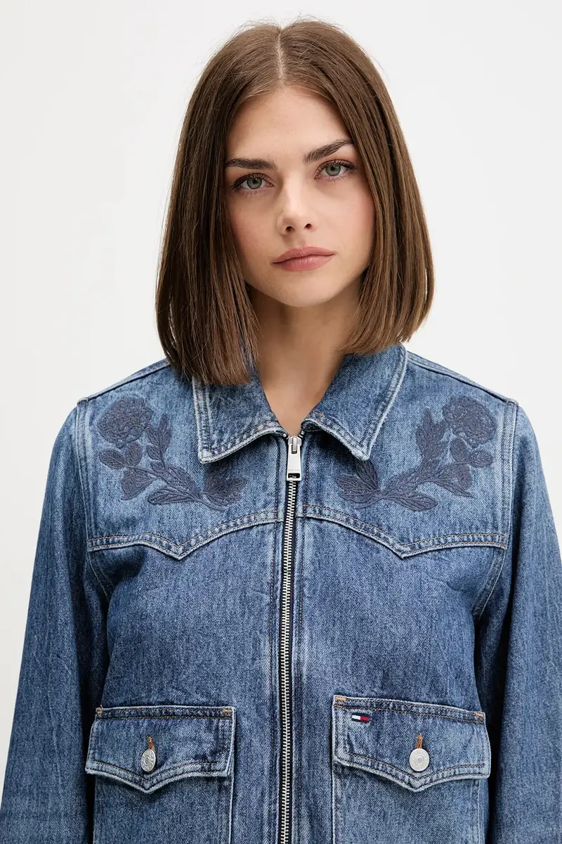 giacca di jeans colore blu navy DW0DW21553 miniatura 4