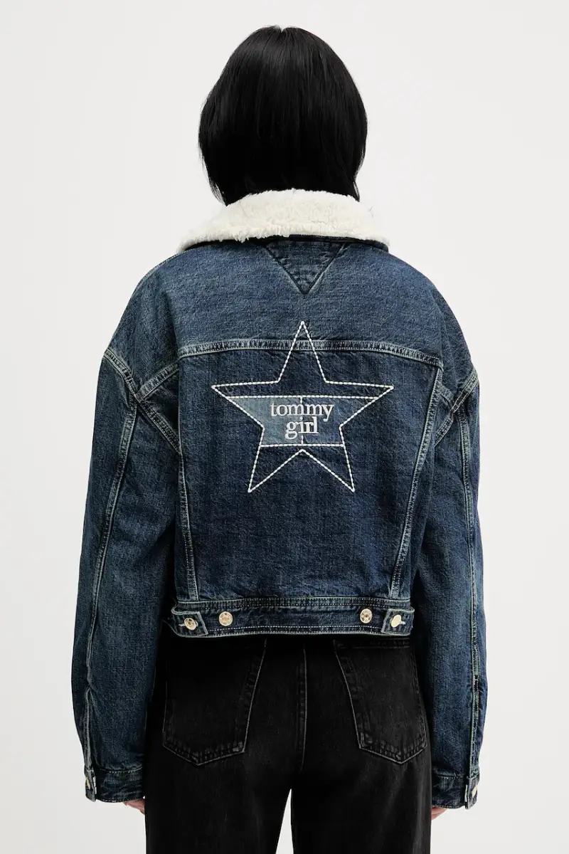 giacca di jeans colore blu navy DW0DW22485 miniatura 3