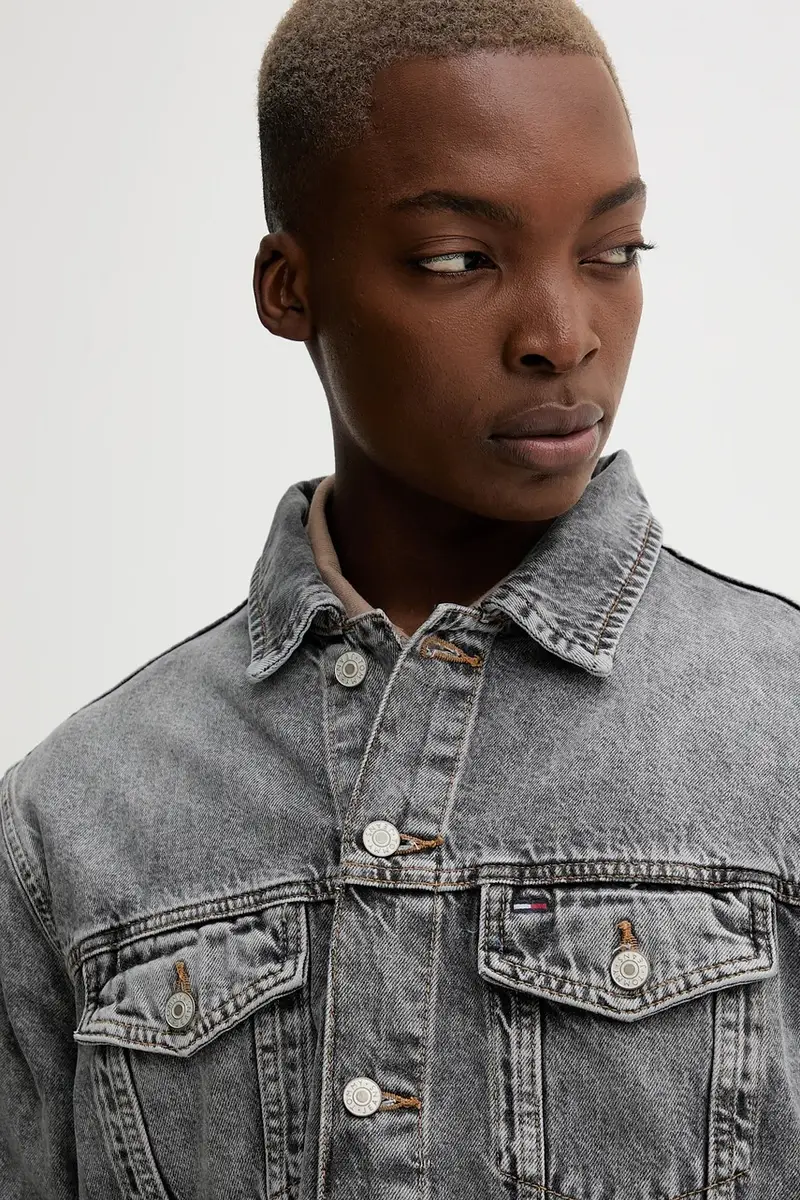 giacca di jeans colore grigio DM0DM21964 miniatura 4