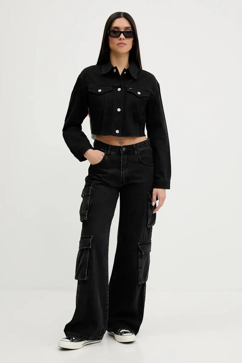 giacca di jeans colore nero DW0DW21431 miniatura 2