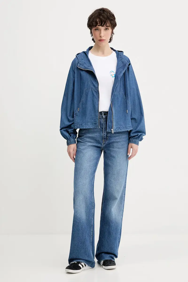 giacca in cotone colore blu navy DW0DW21064 miniatura 2